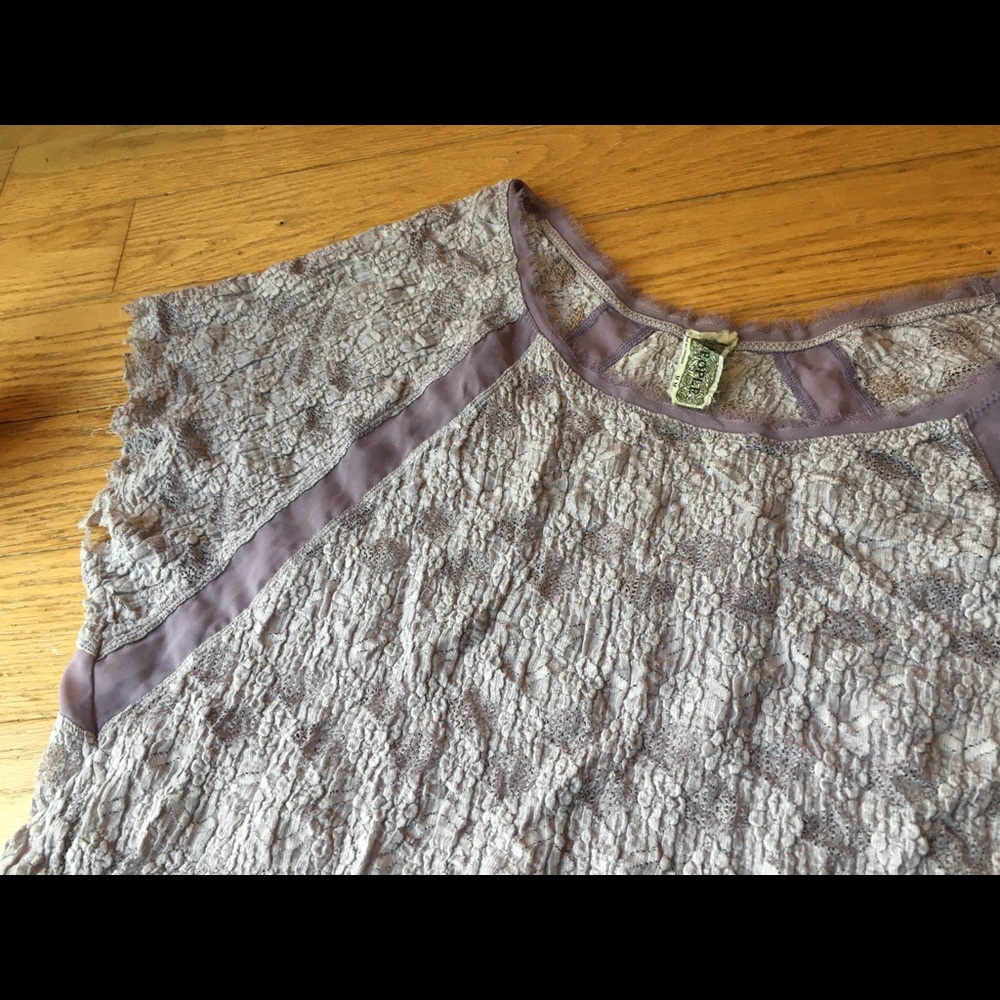 Free People oversized lace top